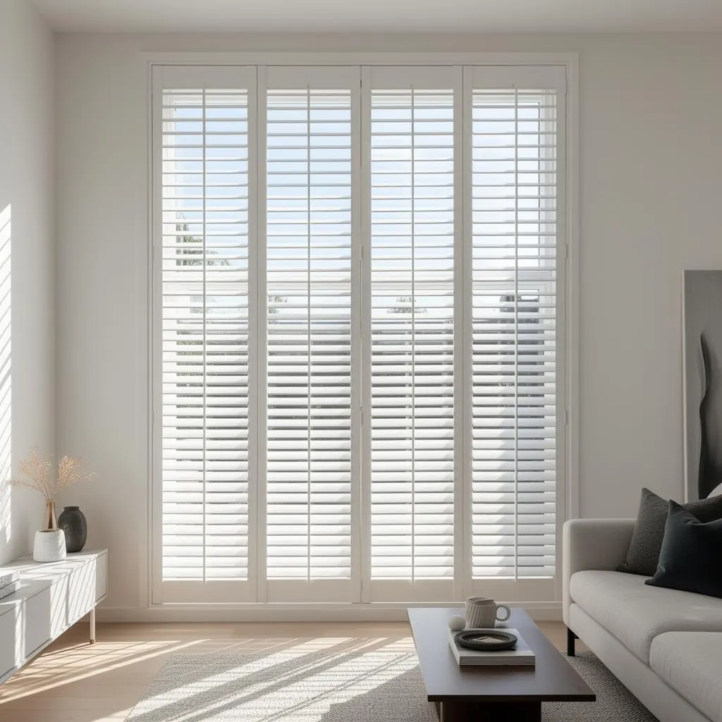 Full-height plantation shutters