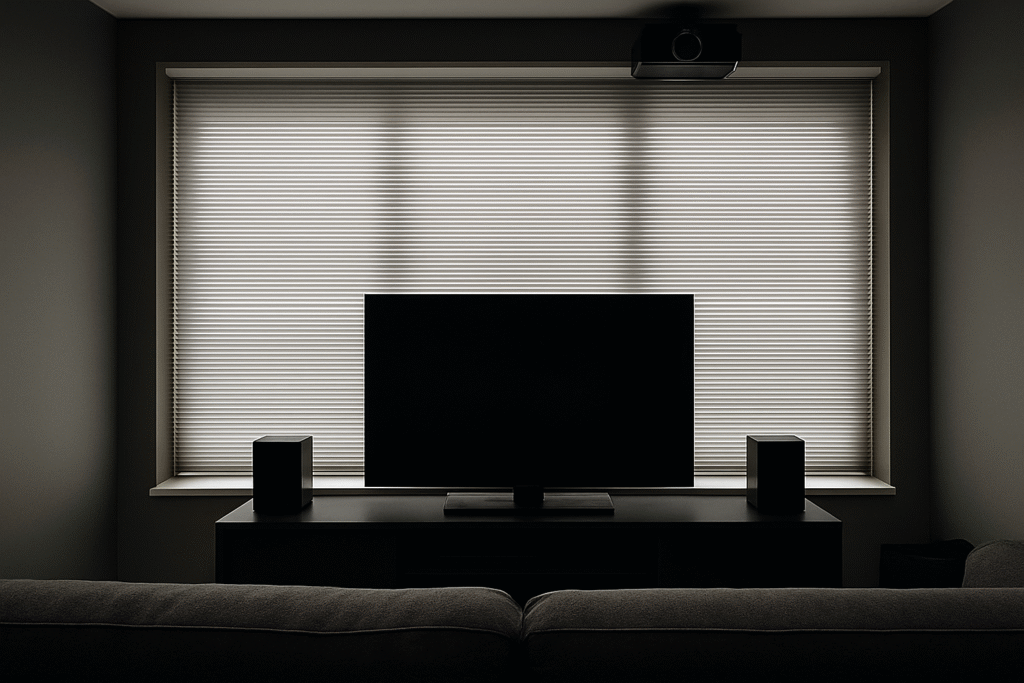Why Pleated Blinds Are Great for Home Theatres