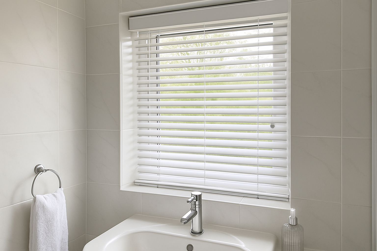 PVC Waterproof Blinds for Bright Bathrooms